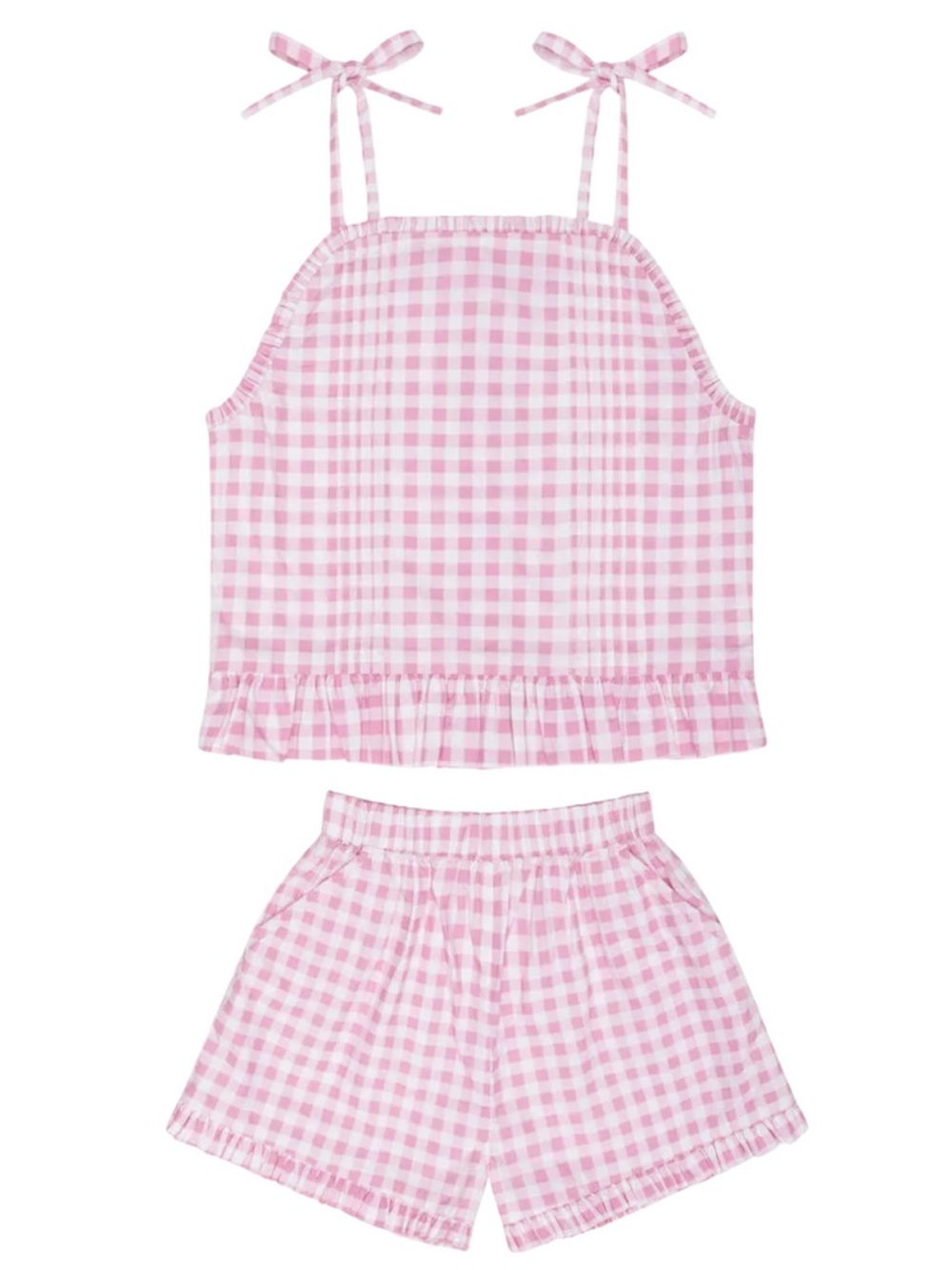 Minnow Pink Gingham Set- 5/6
